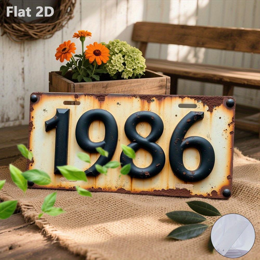D Flat pc Only for Decoration Decoration Outdoor Signs Wall Decor (cm X cm) Rusty Sign Retro Metal Decor