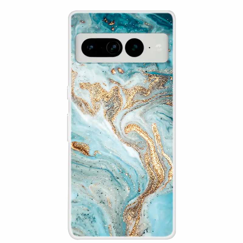 For Google Pixel 7 Pro Cases Pixel7 5G Clear Marble Soft TPU Silicone Back Covers for Google Pixel 7 5G Cases 6A 7Pro Phone Bags