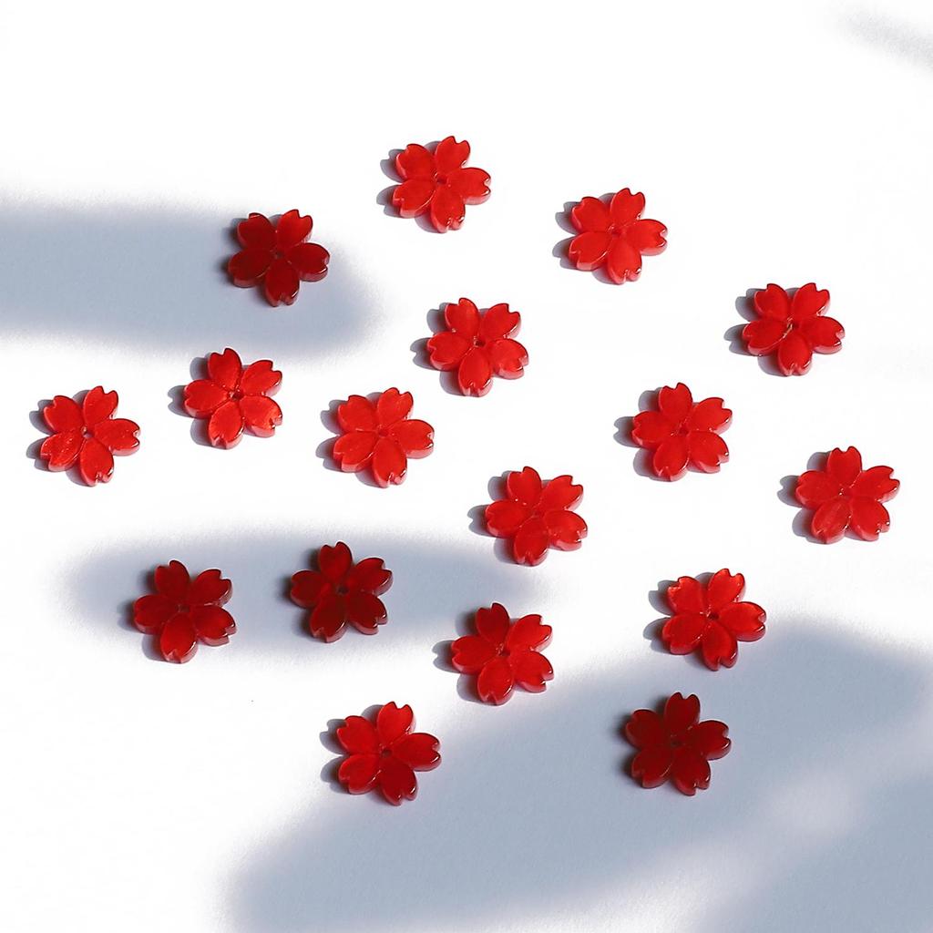20 шт. акриловые ацетатные бусины с цветком вишни бегония пять лепестков цветочные бусины для DIY ожерелье браслет серьги изготовление ювелирных изделий аксессуары для рукоделия