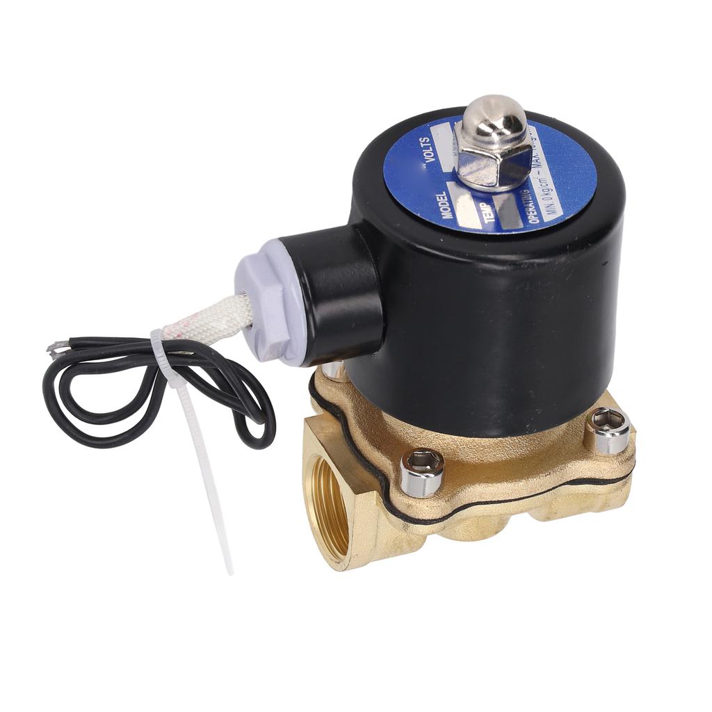 Электромагнитный клапан 2W Нормально закрытый Латунный Медный сердечник Катушка Электрический электромагнитный клапан для воды газа масла