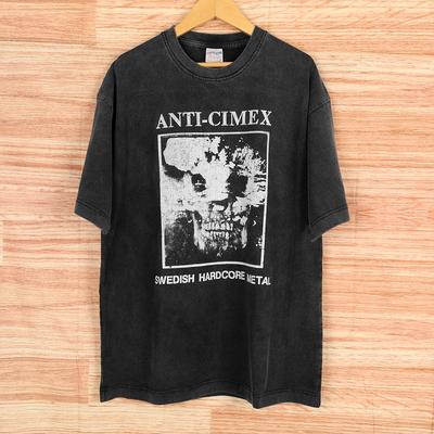 Футболка Anti Cimex Шведская Хардкор Метал Панк Группа Асоциальный MOB Driller Killer Мужская Летняя Хлопковая С Принтом Графическая Рубашка