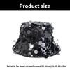 Casual Unisex Bucket Hat Versatiles Fisherman Hat Modern Bucket Sequins Hat for Music Event And Casual Wear