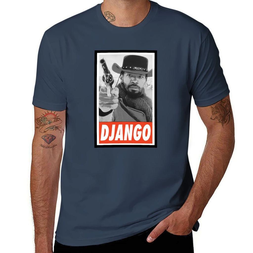 ФИЛЬМЫ Футболка Django Рабочая Повседневная Свободный Крой Футболка