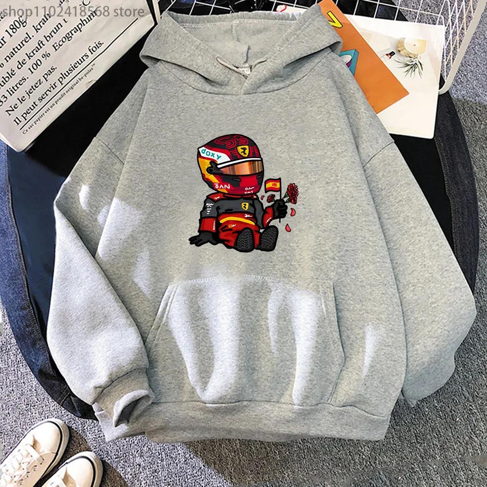 Sainz Mini F1 толстовки для мужчин игры мультфильм графический кофты с длинным рукавом Y2k одежда мужская одежда Harajuku уличная женская