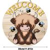 Highland Cow Bedroom Decor Highland Cow Wooden Sign Seasonal 11.8Inch Rustic Wood Door Sign For Porch Holiday Decoration