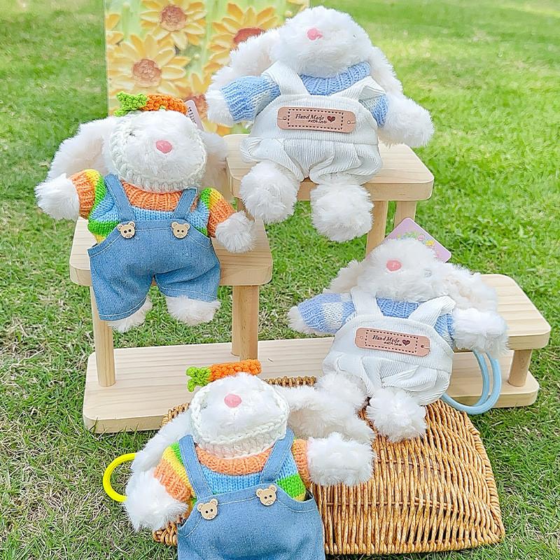 Strap Lop Ear Pants Cartoon Plush Pendant Keychain For Kids And Teen Accessories