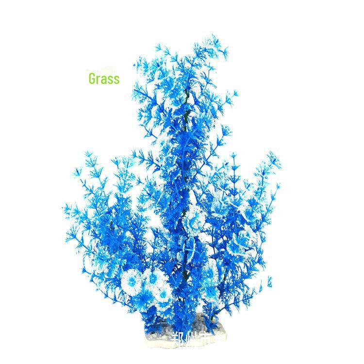 40cm Artificial Aquarium Grass and Flower Ornament for Fish Tank Decoration