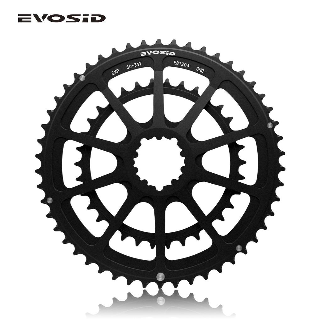 EVOSID 11/12-скоростной шоссейный велосипедный шатунный комплект, складной шатунный комплект с полым шатуном 24-скорости и двойной звездой 34/50.