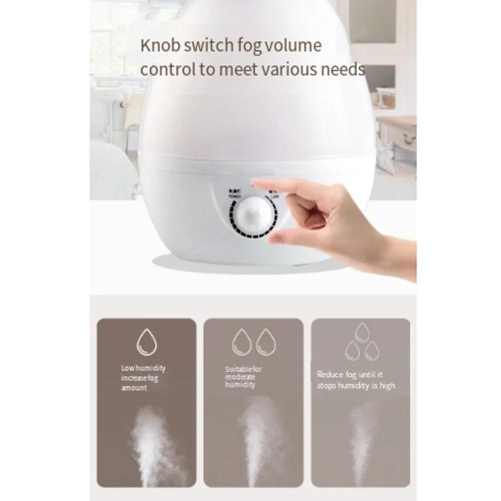 Портативный увлажнитель воздуха, диффузор эфирного масла, увлажнитель со светодиодной лампой для домашнего помещения, ручка для создания тумана, 2,6 л, увлажнитель