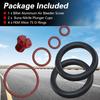 Fuel Filter Primer Rebuild Seal Kit with Billet Aluminum Air Bleeder Screw and Viton O-Rings Compatible with Chevy GMC LB7 LLY LBZ LMM LML 6.6L