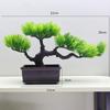 Искусственный можжевельник бонсай для домашнего декора, искусственное зеленое растение для офиса