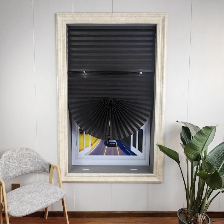 Плиссированные жалюзи, занавески для приватности, самоклеящиеся солнцезащитные шторы, простые затемняющие шторы для спальни, гостиной, балкона