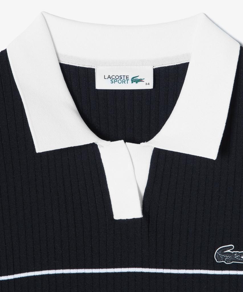 LACOSTE Женский текстурированный поло-свитер в полоску Af230E-56G 031