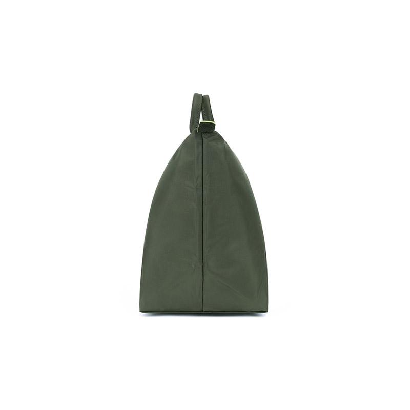 Longchamp Le Pliage Green 45 Сумка-тоут из холста и кожи с короткими ручками, большой вместимости, женская, 1624919479