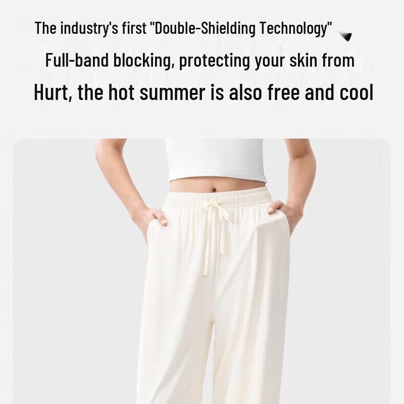 KAZUKOIN Women's Ice Silk Sunscreen Wide-Leg Casual Pants