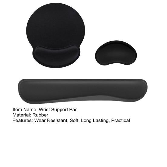 Коврик для мыши с подставкой для запястья из резиновой пены с эффектом памяти, очень толстая нескользящая основа, износостойкая