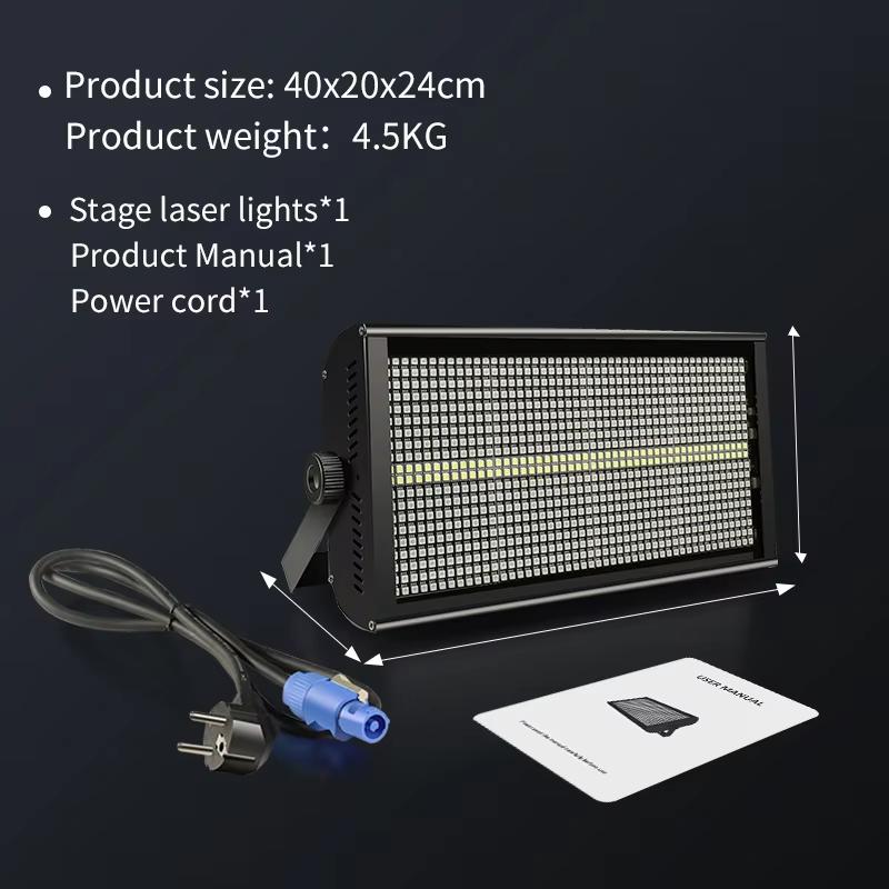 200W LED RGBW 4 in 1 48 Zone Strobe Light White 8000K DMX Super Bright Dj Wall Washer Bar Strobe Light Stage Lighting Effect