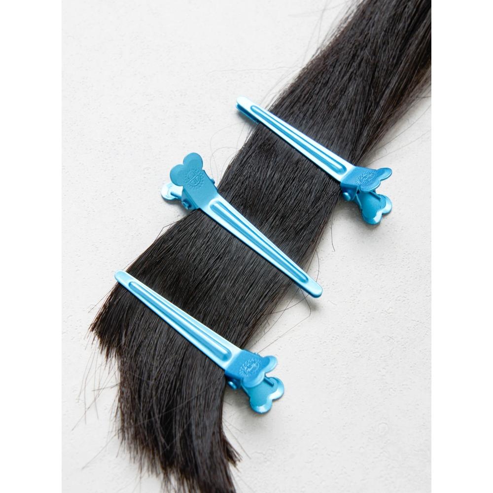 Daiso Алюминиевый зажим Маленький 6 штук Синий