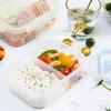 Прозрачный ланч-бокс для бенто, безопасный для микроволновой печи - Для офисных работников, Прямоугольный, Пищевой пластик, Отделения для сохранения свежести