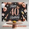 Party Backdrop Birthday Stars Crown 40Th Photo Booth Background Wall Decor