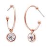 E371 Austrian Crystal Rose Gold Earrings