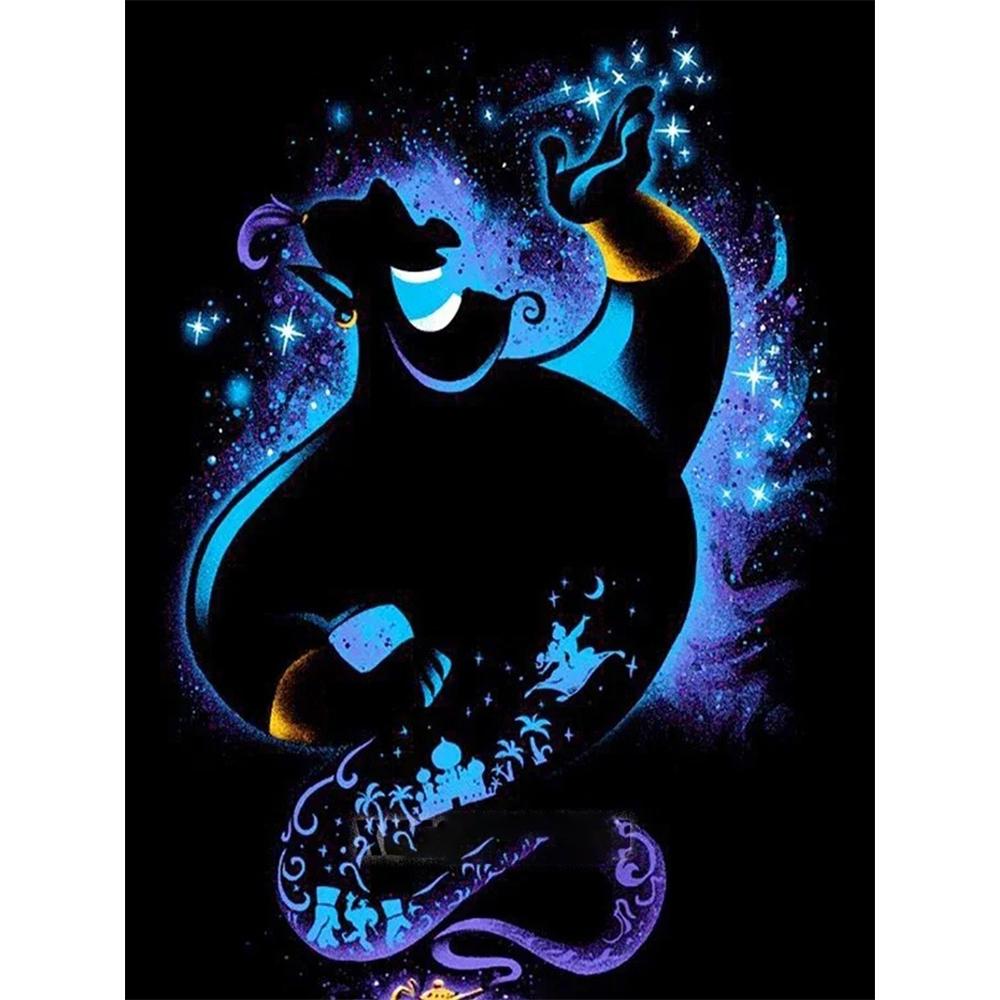 Disney Алмазная мозаика Аладдин Силуэт Искусство Иллюстрация Мозаика Вышивка Алмазная живопись Крестик Домашний декор 5D Сделай сам