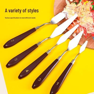 Набор акриловых мастихинов для масляной живописи - Мастихины и текстурированные плоские/заостренные лезвия