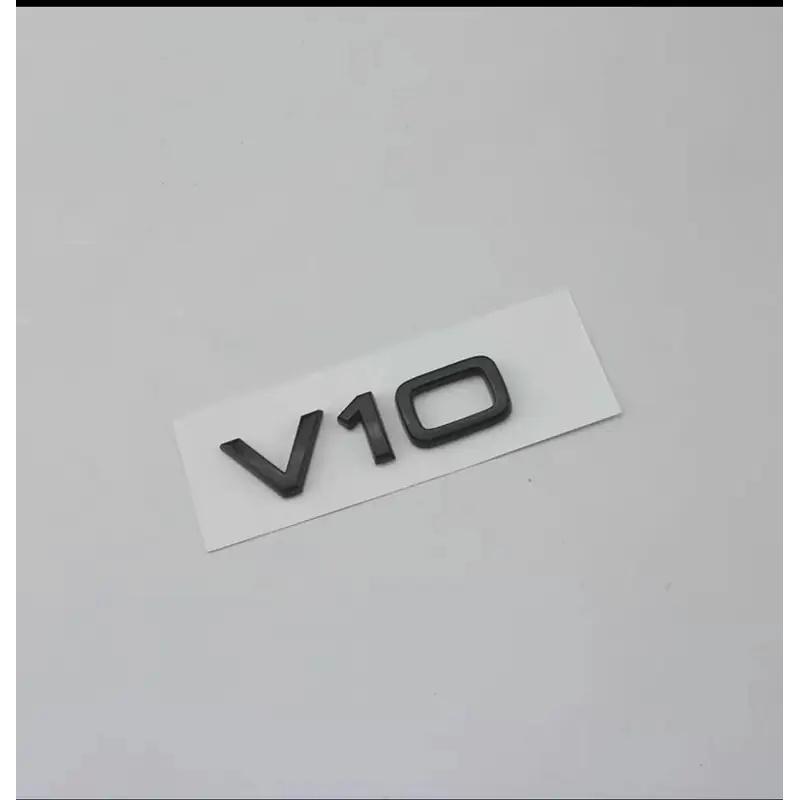 2026 3D ABS V10 Chrome for AQ4 TT RS7 SQ5 A8L Letter Number Emblem Glossy Black Car Styling Fender Side Trunk Badge Logo Sticker