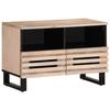 VidaXL TV Cabinet White 70x34x46 Cm Solid Mango Wood, TV Bench, Hi-fi Cabinet, TV Console, TV Sideboard, Multimedia Cabinet, 377444