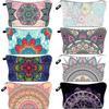 Trendy Vintage Mandala Flower Makeup Bag Handbag For Travel Polyester Lining Various Color Options