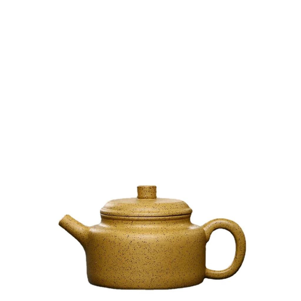 Чайник ручной работы 160 мл, цвет желтой апельсиновой корки, мастер-чайник, плоский чайник - настойка на кожуре грейпфрута, церемония улуна, оздоровительный чайник - Ваш любимый