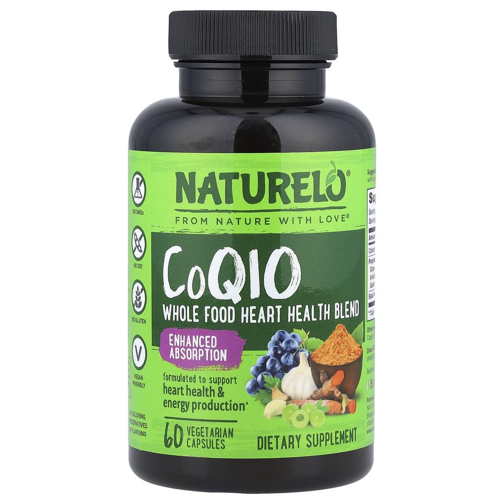 NATURELO CoQ10, 60 Veggie Capsules