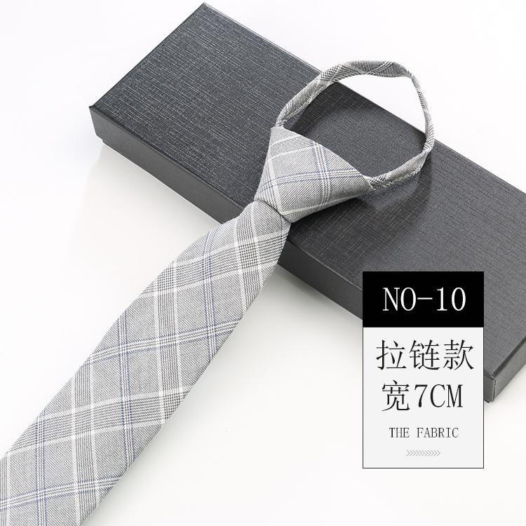 Галстук из хлопка мужской британский ретро клетчатый костюм джентльмена свадебный без узла на молнии узкий галстук