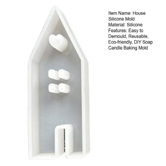 Силиконовая форма для дома в форме сердца, форма для литья мыла и свечей, форма для выпечки холата, печенья, сделай сам, украшение дома
