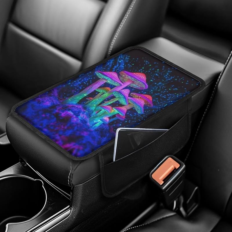 Чехол на центральную консоль автомобиля с принтом черепа, нескользящий чехол на подлокотник для автомобиля, универсальные защитные чехлы для подлокотников, подходят для автомобилей, внедорожников, декоративные чехлы для автомобилей