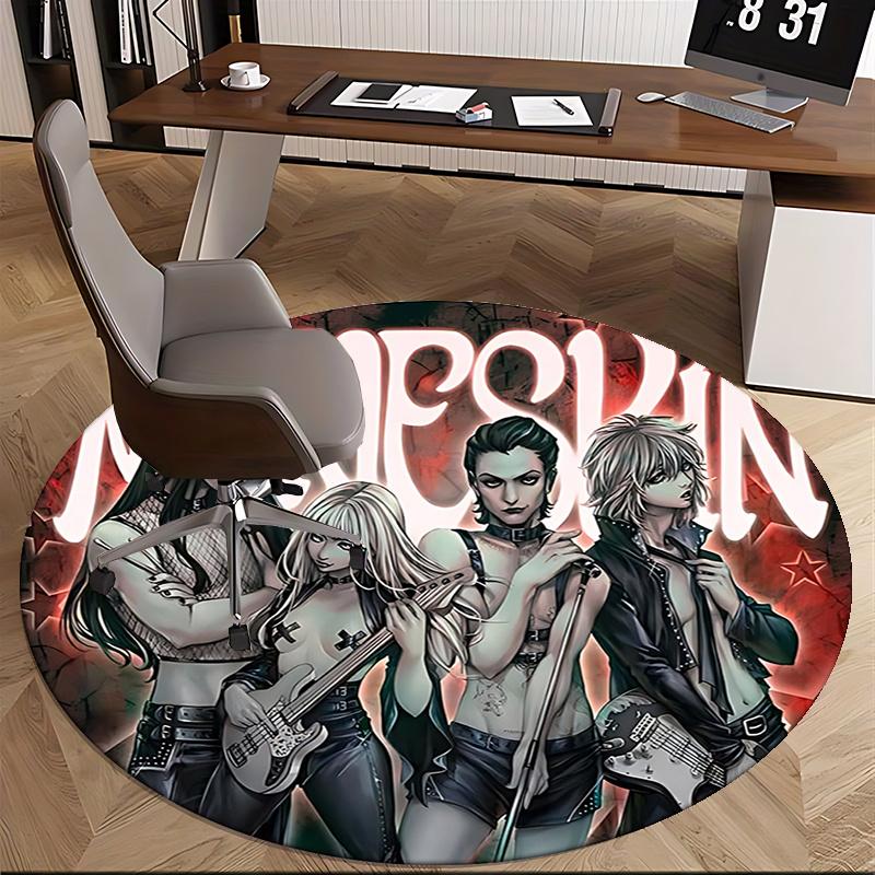 New Skin Round Chair Mat Stylish Round Carpet for Home Decor, Office Use, and Gift Ideas Perfect for Bedrooms, Living Roomss0176b