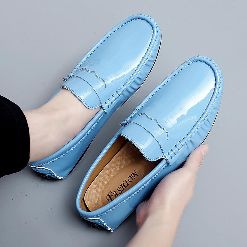 Новые мужские лоферы Yuppie, мужские модельные туфли, повседневная кожаная обувь без шнуровки, мужские кожаные мужские лоферы в британском стиле, большой размер 47