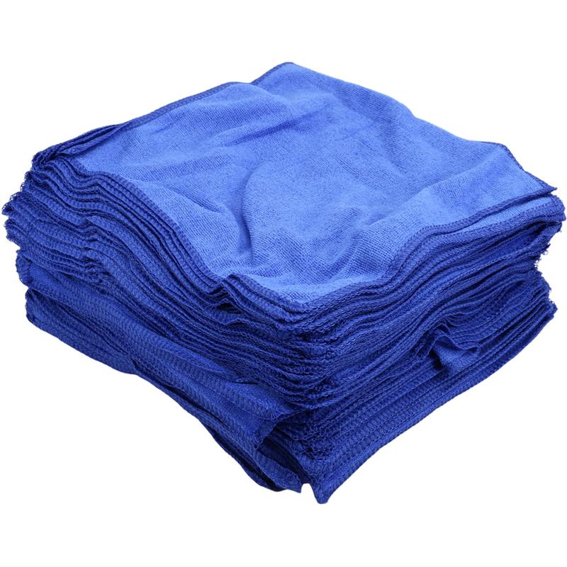 Precise 100Pcs Absorbent Microfiber Towel Car Care Home Kitchen Washing Clean Wash Cloth Towel Blue