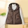Winter Women's Down Cotton Vest Stand-up Collar Sleeveless Cotton Jacket Vest Warm Short Women's Vest