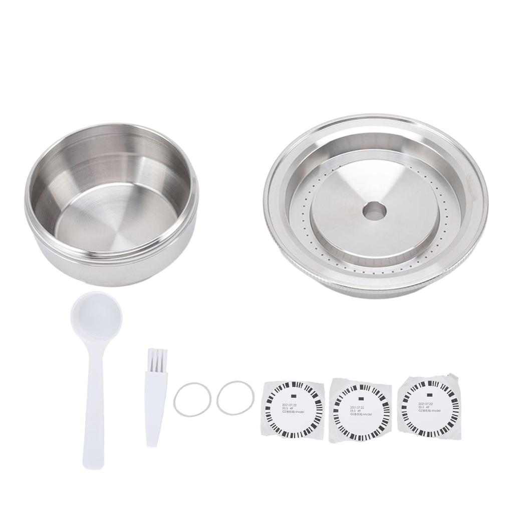 Stainless Steel Coffee Capsule Refillable Filter Cup Reusable for Nespresso Machine