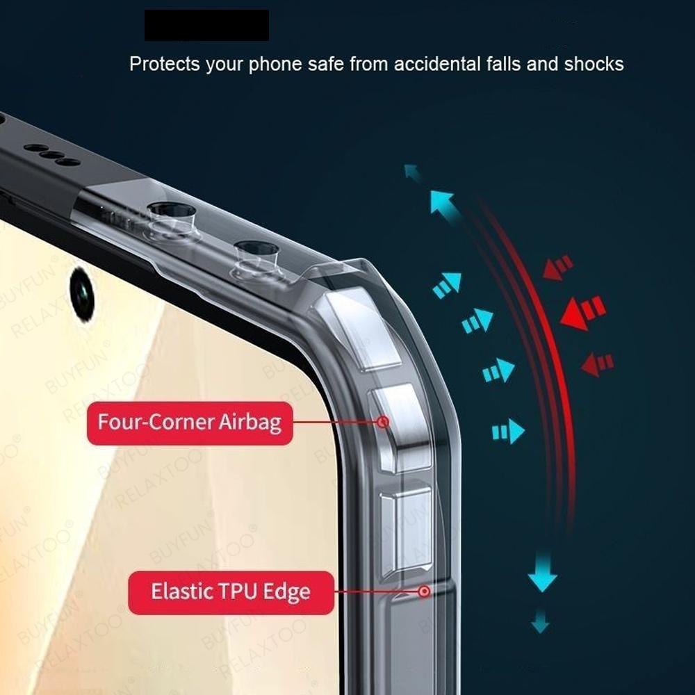 Для Motorola Edge 60 5G Чехол Акриловый Прозрачный Броня Ударопрочный Чехол Moto Edge60 Гибридный Чехол из ТПУ+ПК Fundas