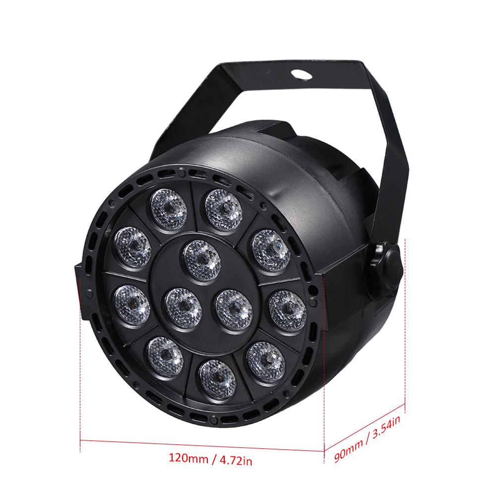 AC90-240V 12 светодиодов Par Lights 8-канальное освещение сцены RGBW со смешиванием цветов со стробоскопом DMX и звуком