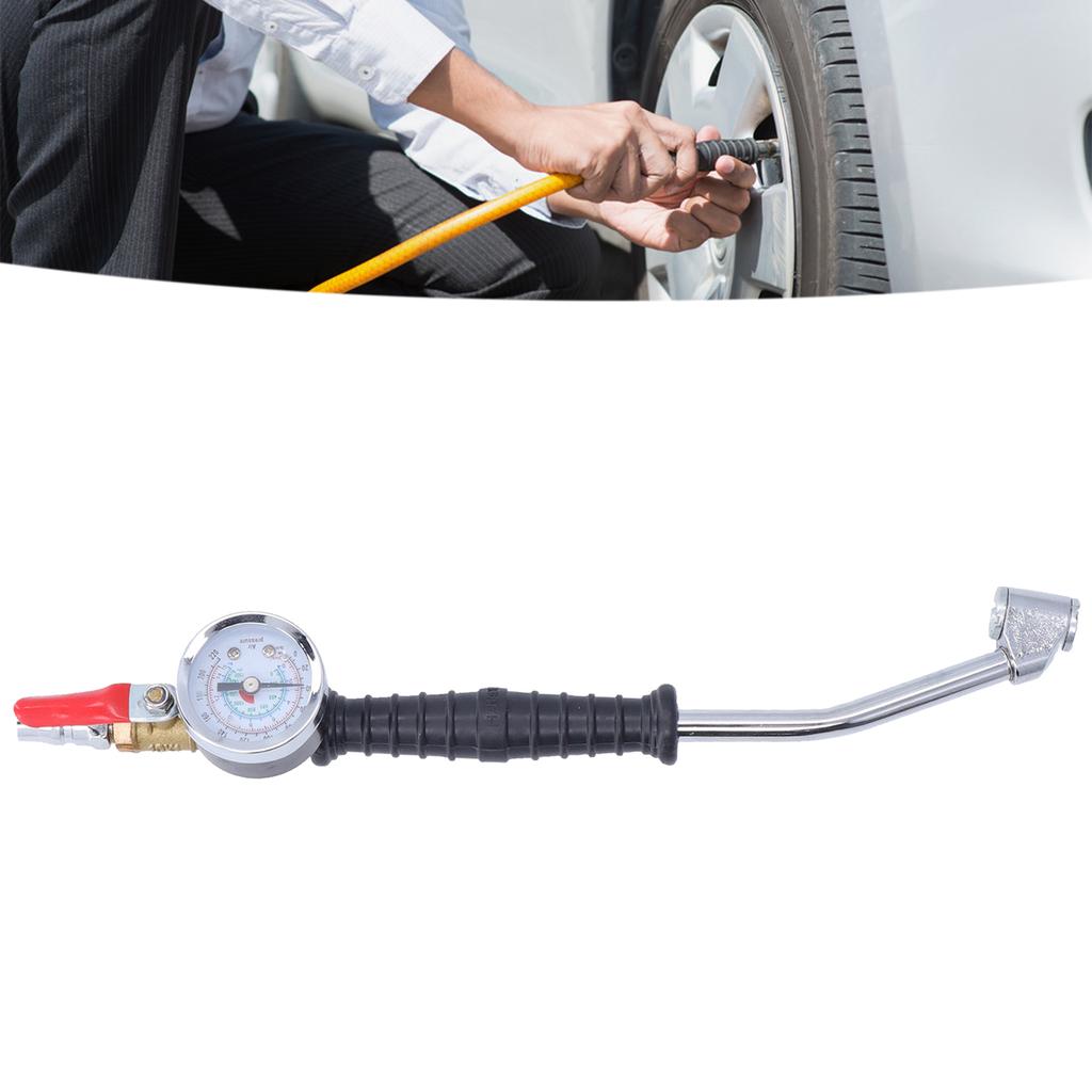 Tire Inflator with Pressure Gauge  Nozzle Accessory Replacement for Maintenance
