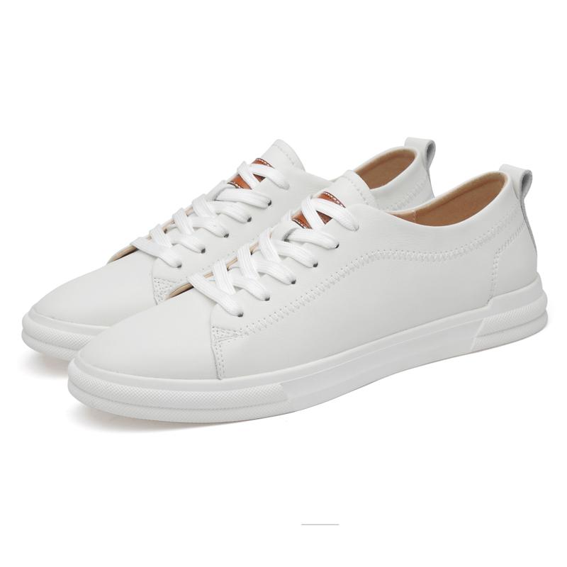 Роскошные брендовые мужские кожаные повседневные спортивные туфли 2024 года, новые модные белые студенческие вулканизированные туфли из натуральной кожи Tenis Masculino2024
