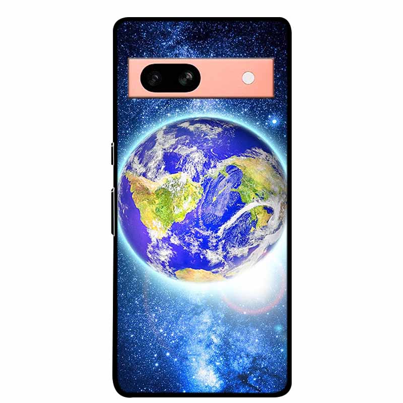Для Google Pixel 7a 5G Чехол 6.1" Coque Цветы Черная Кромка Силикон ТПУ Мягкая Задняя Крышка Для Google Pixel7a 2023 Чехол для Телефона Fundas