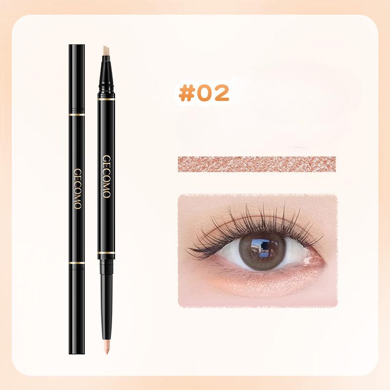 Lightly Rejuvenating Double-ended Silkworm Pen Matte Fine Shimmer Long-lasting Makeup Without Smudging Shadow Brightening High-gloss Eyeliner