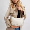 COACH Zip Top 20 Logo zipper closure Coated canvas Hand-held crossbody shoulder bag Small Women's Champagne gold
