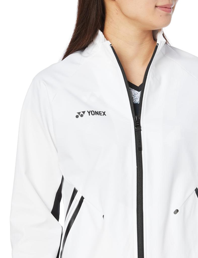 YONEX Приталенная белая разминочная футболка размера L для женщин, (011),