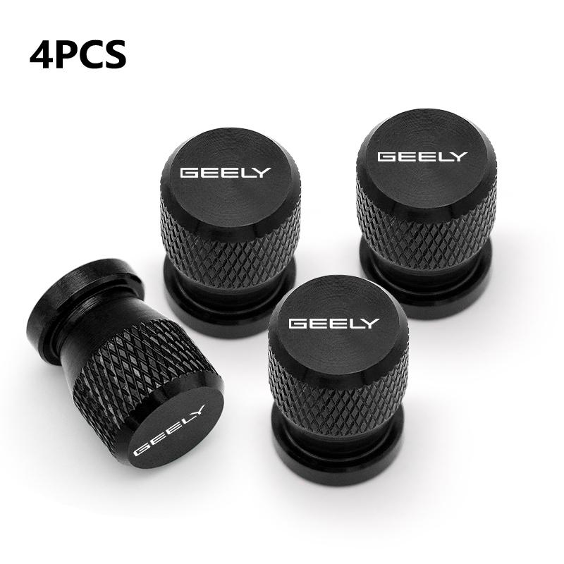 4Pcs Car Wheel Tire Valve Caps Tyre Stem Covers Airdust Waterproof For GEELY coolray Starray emgrand emgrand tugella Car Decor