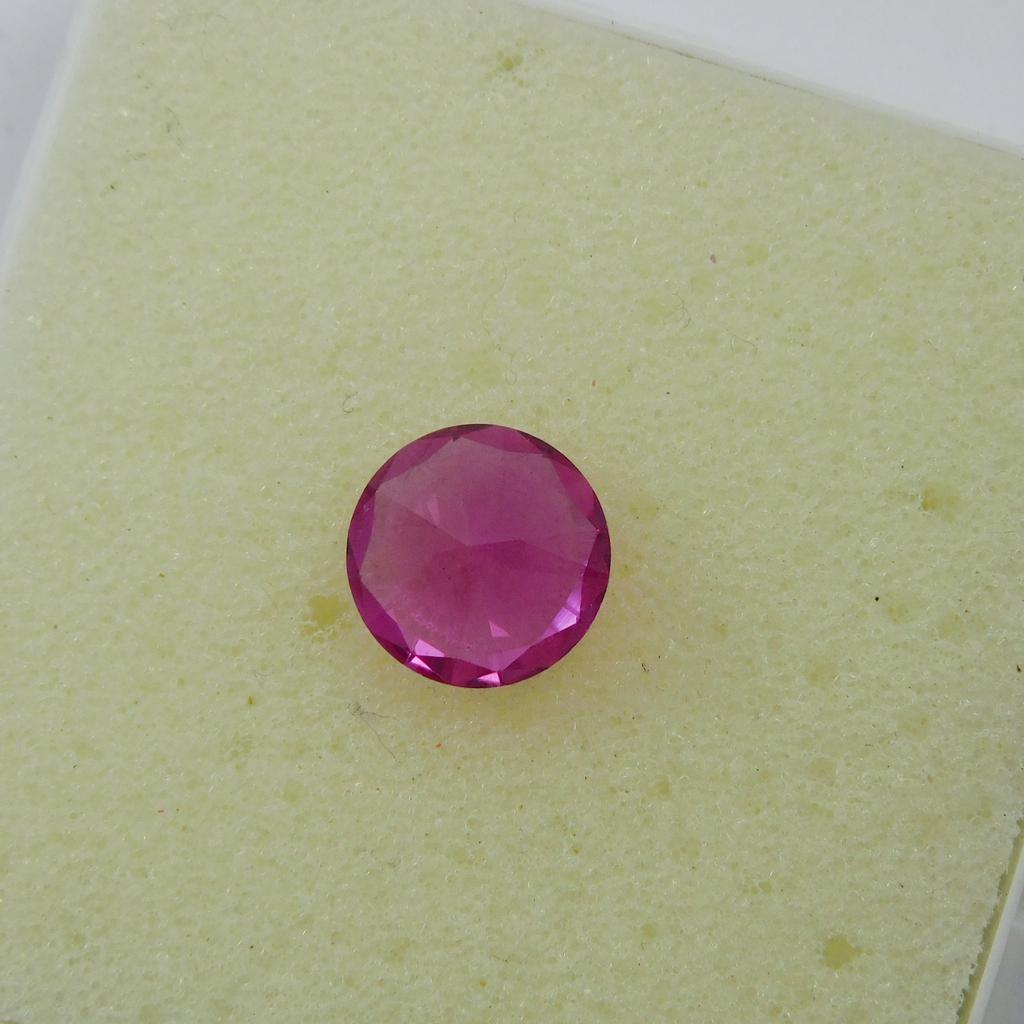 Natural Pink Ruby Loose Gemstone 3.15 ct Round Cut for Jewelry Making and Gem Collections